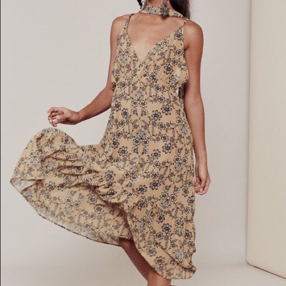 FOR LOVE AND LEMONS PIA DRESS IN MUSTARD