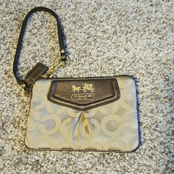 Small coach wristlet