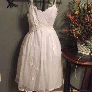 Vintage Chiffon Nightgown w/appliqués