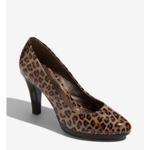 Sofft leopard patent leather heels
