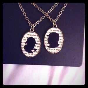 Sherlock & Watson friendship necklaces by LOVEsick