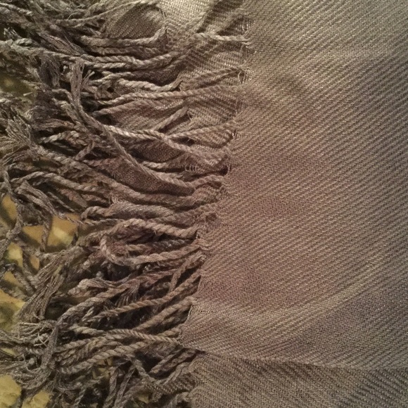 Gray Fringe Scarf