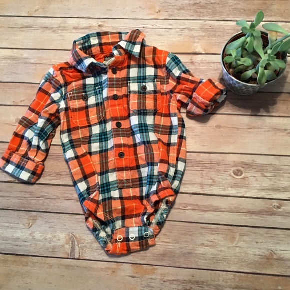 12 month boy flannel onesie