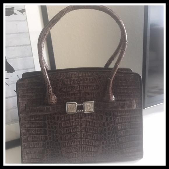 ❗️New❗️luxury GENUINE  crocodile leather handbag - Picture 2 of 4