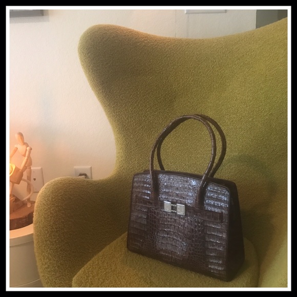 ❗️New❗️luxury GENUINE  crocodile leather handbag - Picture 1 of 4