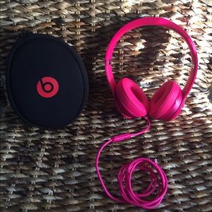 Pink beats headphones