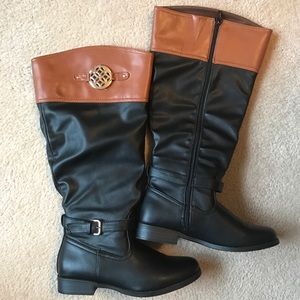 Size 8 Wide Calf Rider Boots Worn Once