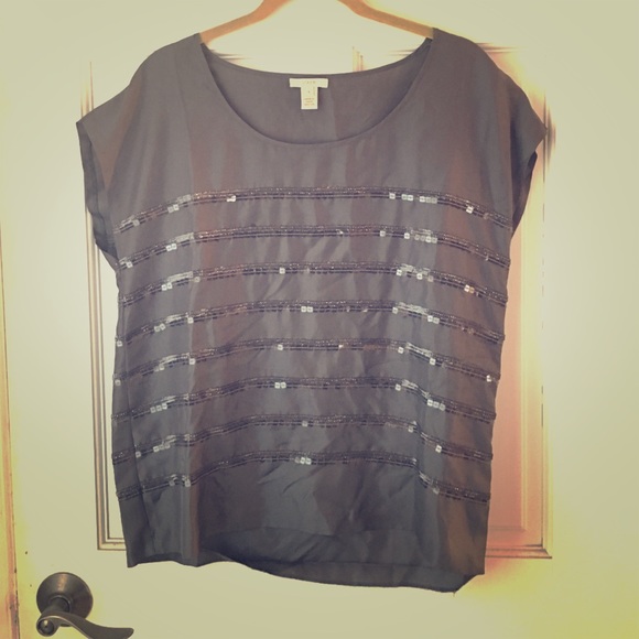 J. Crew silky sequin tshirt