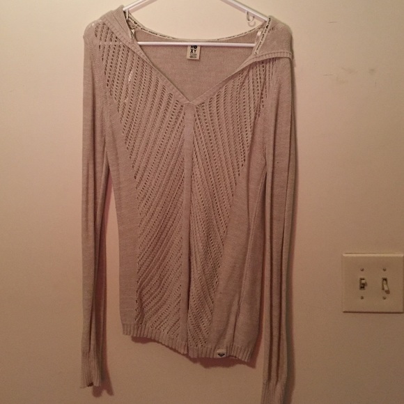Roxy Tops - Mesh Front Hooded Roxy shirt