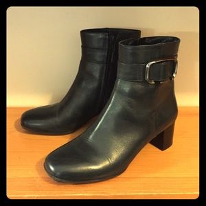 Nine West Primeo Black Leather Ankle Boots