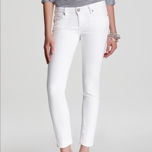 Paige skyline skinny white jeans, sz 27