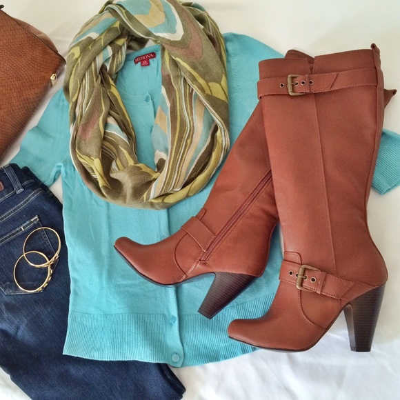 NWT Cognac Brown Riding Boots 6.5