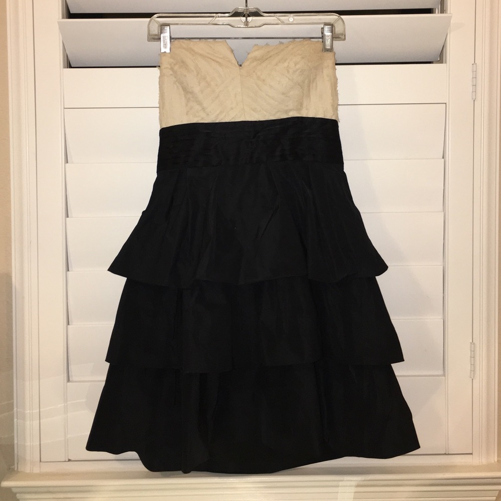 BCBG Cream & Black Cocktail Dress