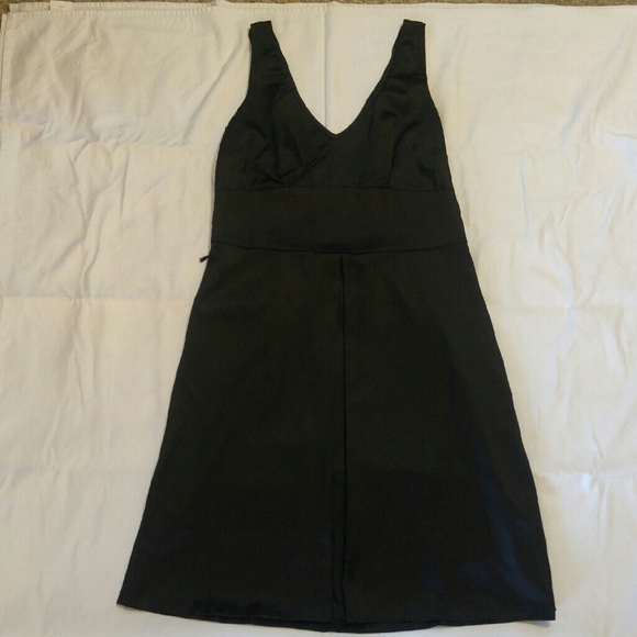 Black satin dress