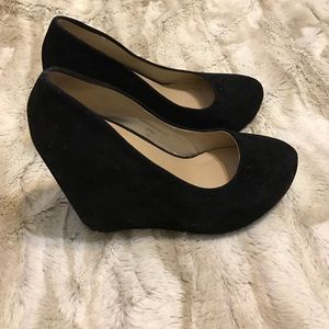 Black Wedge Heels