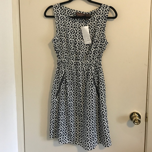 Cute Navy & White Dress