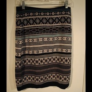 Winter Motif Pencil Skirt