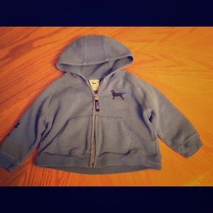 Black Dog Toddler Boys Blue Hooded Sweatshirt