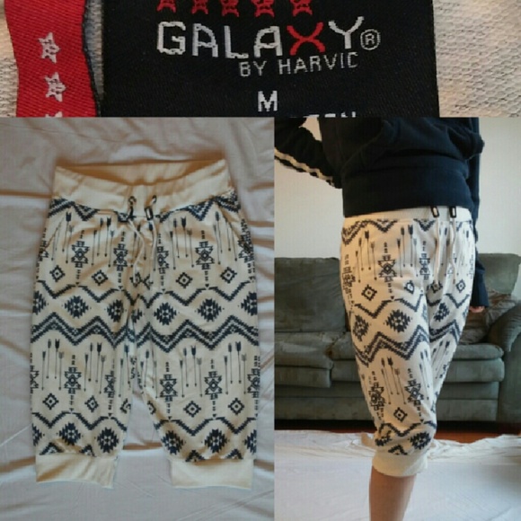 Aztec Print Cropped Joggers