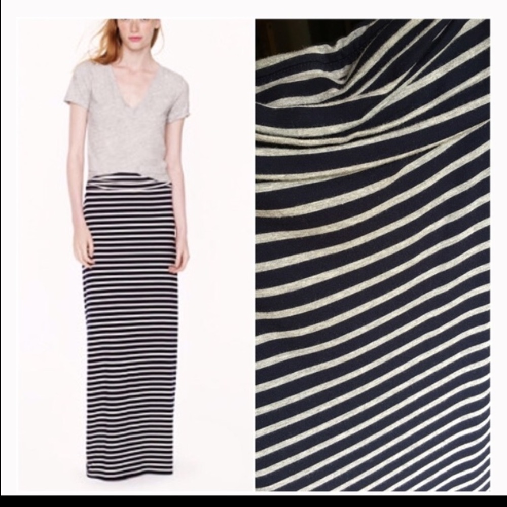 Jcrew stripe maxi skirt
