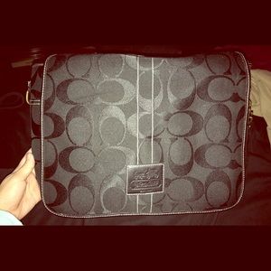 Authentic Coach laptop crossover bag