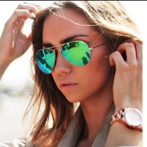 Authentic Ray-ban Aviator metal mirror sunglasses