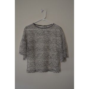 Zara sheer lace top