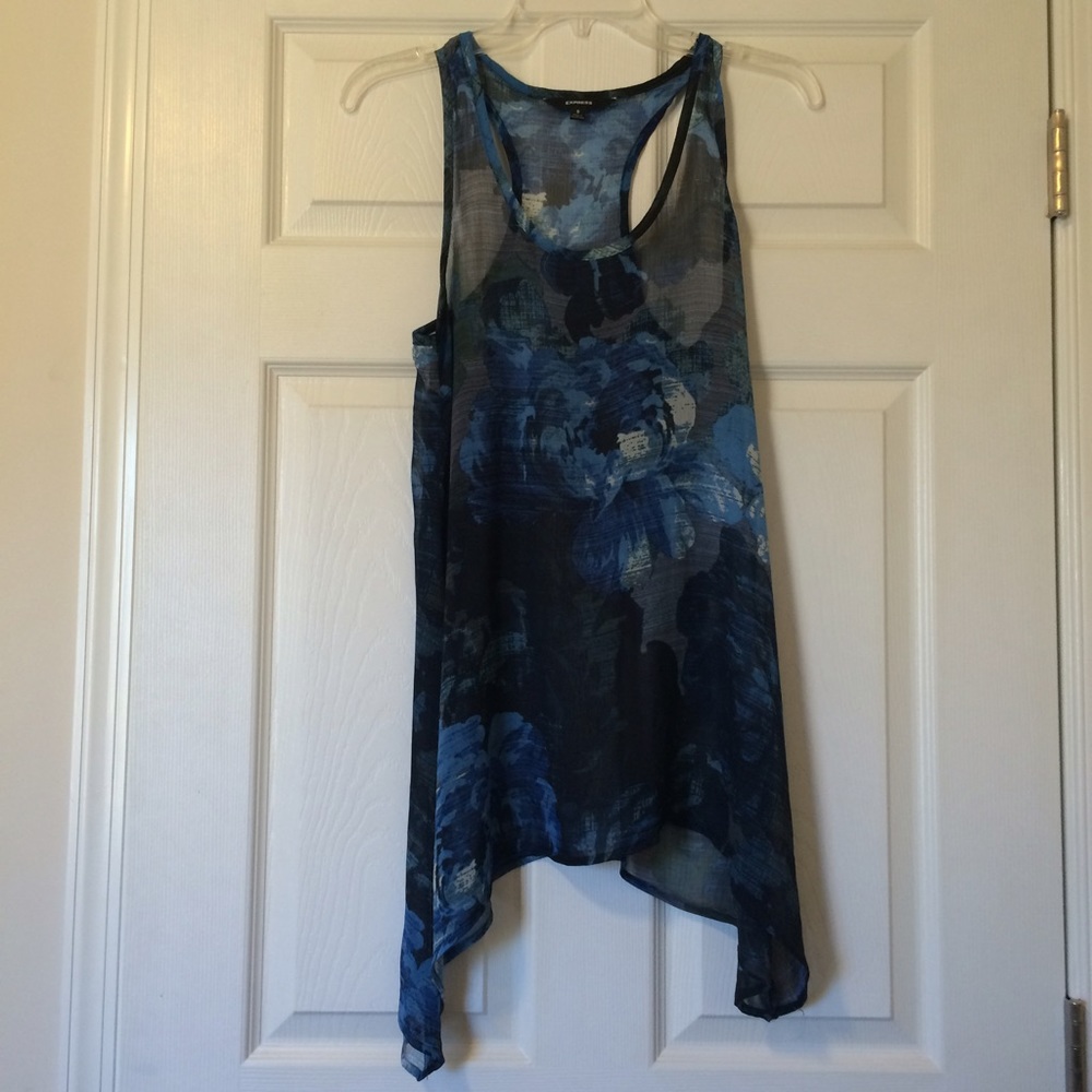 Express sheer racer back top
