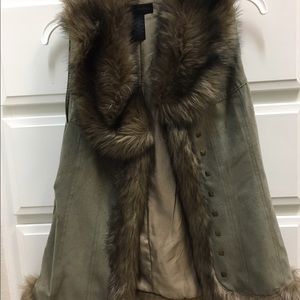 Steve Madden Faux Fur Trimmed Vest