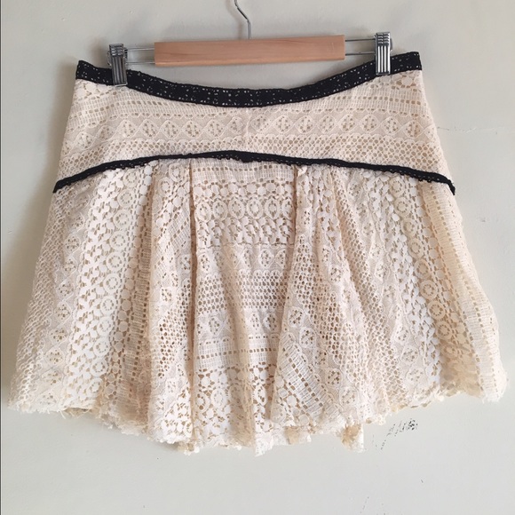 free people lace skirt