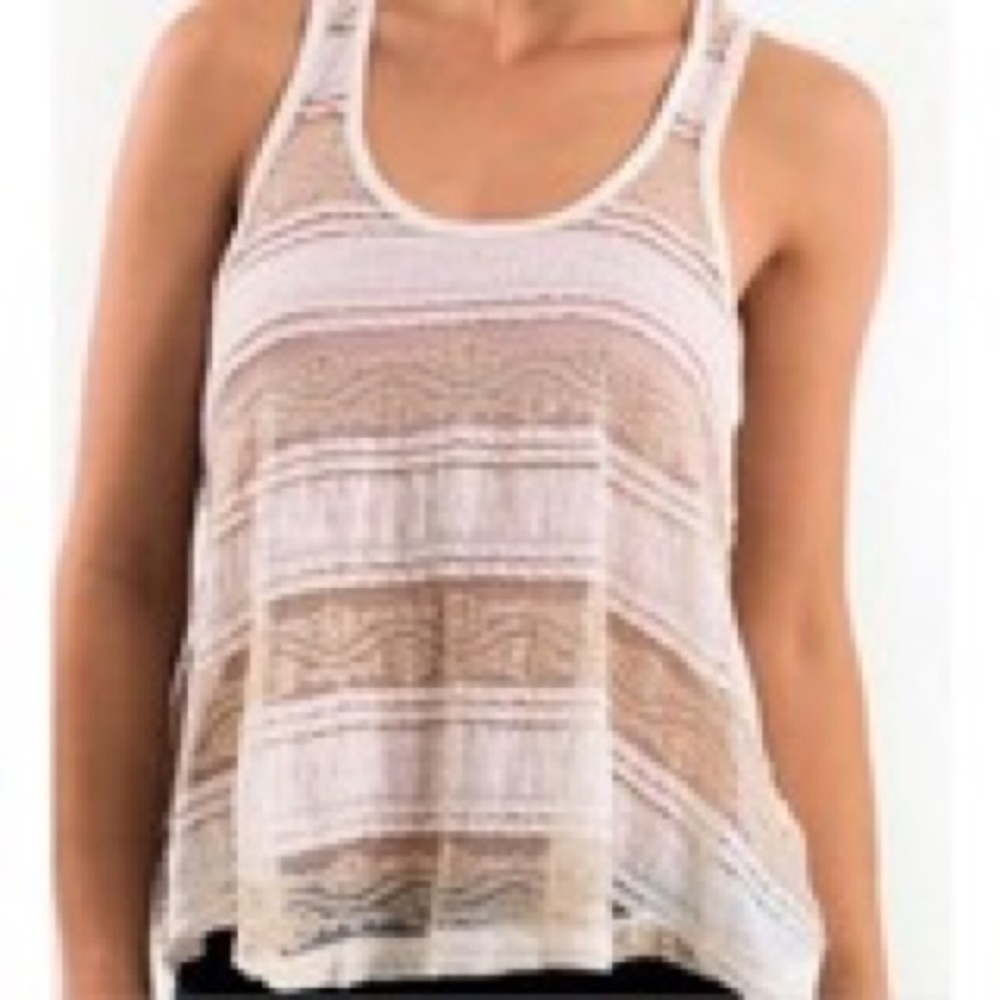 Kirra White & Gold Tank Top