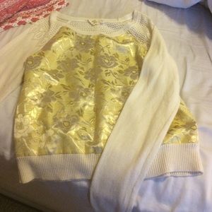 Beautiful delicately designed cream sweater