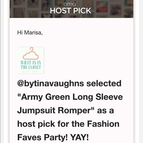 SALE❗️HP 5/25❗️Army Green Jumpsuit Romper - Picture 5 of 5