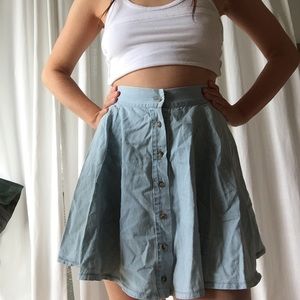BRANDY MELVILLE Button Front Skater Skirt