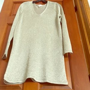 Gold sweater dress