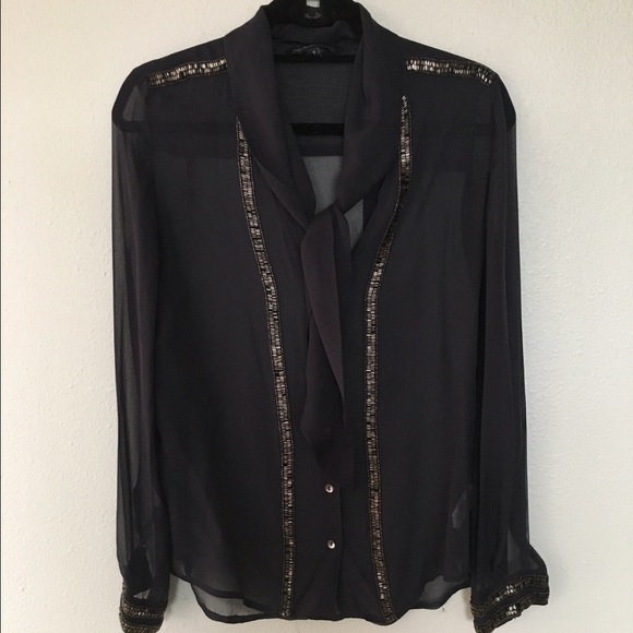 French Connection Beaded Blouse
