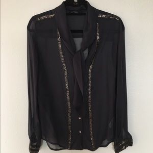 French Connection Beaded Blouse