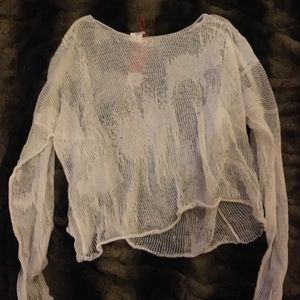 Crea Concept See-Through Long Sleeve Top
