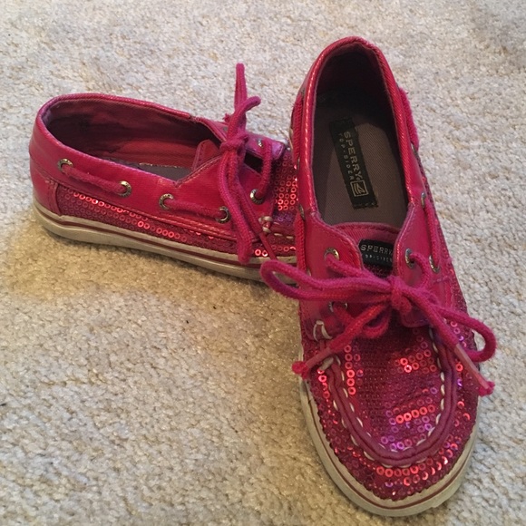 Pink sequined Sperry Top-Siders