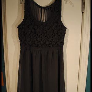 Gray High-Low Dress.