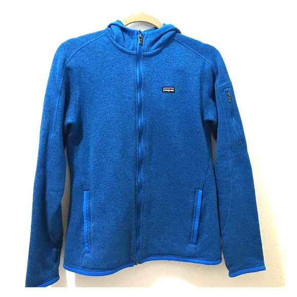 Patagonia hooded better sweater, blue, full zip