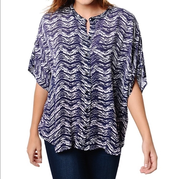 Splendid Zig-Zag Ombre Blouse XS NWT
