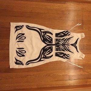 Black and white mini dress