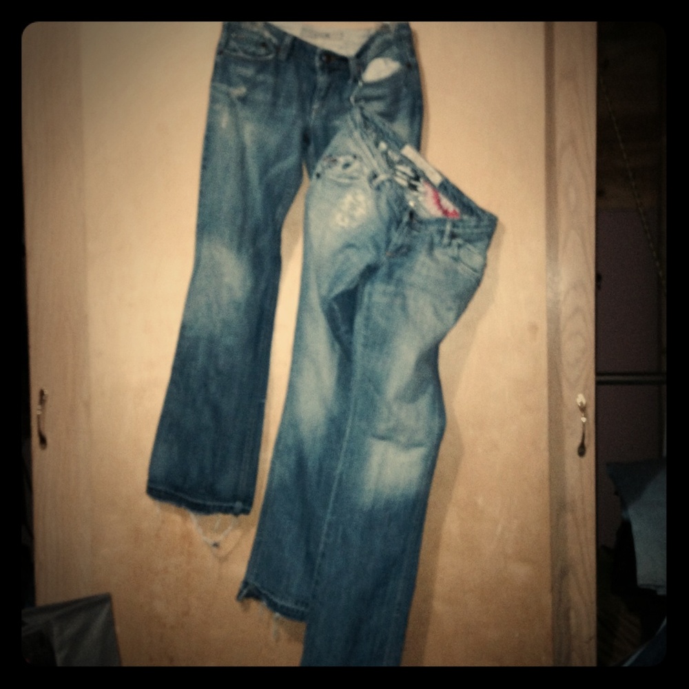 BUNDLE JOE'S JEANS SZ W29 DISTRESS WASH RAW HEM