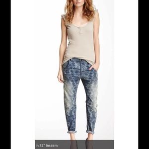 Maison Scotch Camo Boyfriend Straight Jeans 30