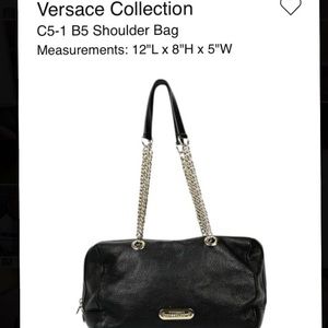 Black versace collection purse