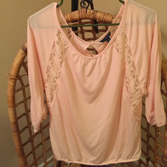 American Eagle Outfitters Light Pink Blouse