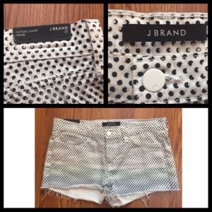 J Brand Low Rise Ombré Dot Denim Shorts Size 27 J Brand Low Rise Ombré Dot Denim Shorts Size 27