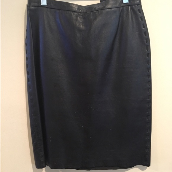 BCBG leather pencil skirt