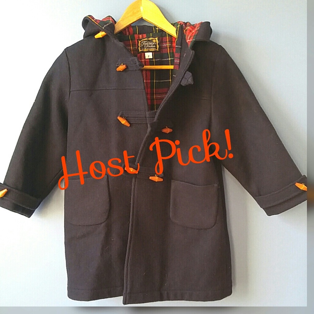 Boys wool blend toggle pea coat size 7